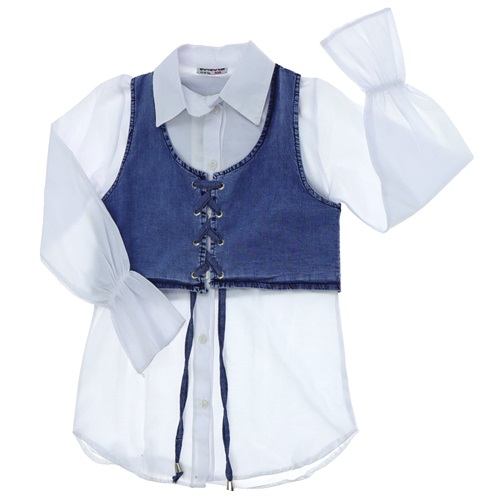 Güldür 9226 Kız Çocuk Kot Bolerolu 2 Li Takım 13-16 Yaş