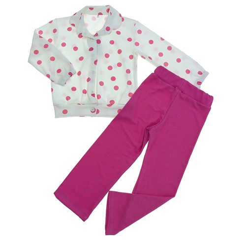 Pau Moda Kız Çocuk Puantiye Baskılı Gömlekli Tayt Takım 3-6 Yaş - Siyah - 5-8 YAŞ