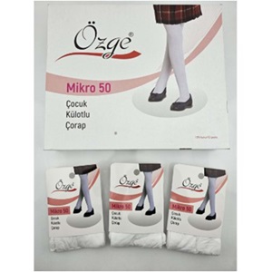 Özge 1249 Kız Çocuk Mikro 50 Külotlu Tül Çorap (12 Li)