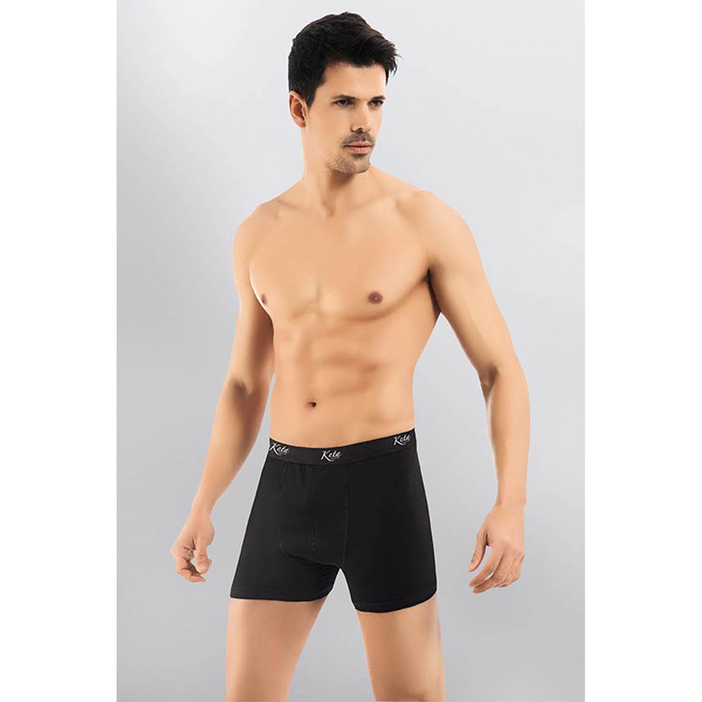 Kota 1000 Erkek Likralı Boxer - Siyah - L