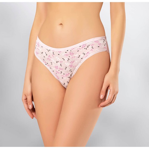 Kota 5004 Bayan Desenli Bikini L - Krem Desenli