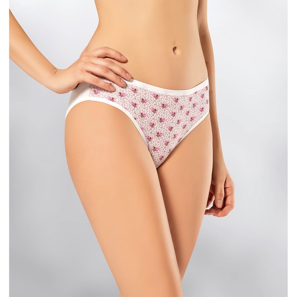 Kota 5004 Bayan Desenli Bikini XXL - Krem Desenli