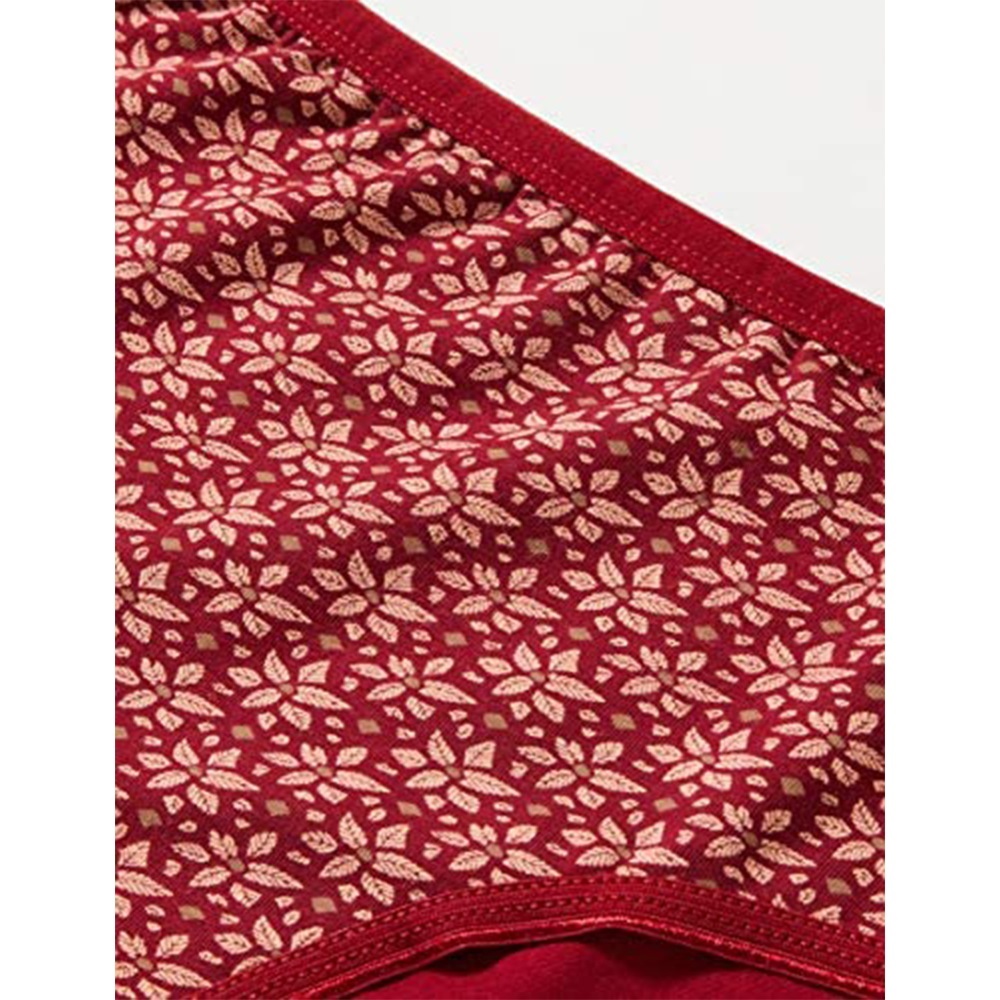 Kota 5004 Bayan Desenli Bikini 3XL - Kırmızı