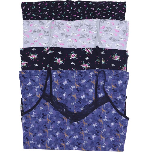 Kota 6134 Bayan İp Askı Baskılı Atlet - Karışık Renk - S-M