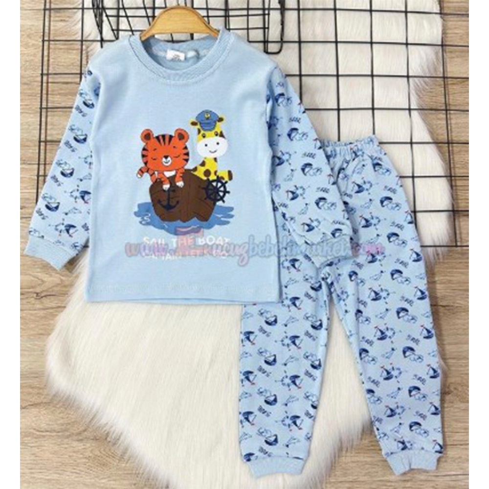 Süpermini 5532 Erkek Bebe Denizciler l Baskılı Takım 6-12 Ay