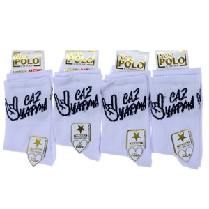 XGri Polo B-92 Bayan Likralı Yıkamalı Kokulu Kolej Çorap - Beyaz - PAKET İÇİ TEK RENK