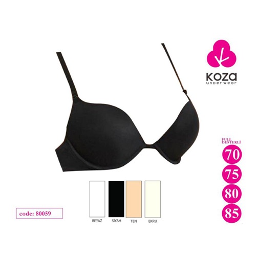 Koza Soft 80059 Bayan Balenli Full Destekli Klasik Sütyen 70-85 - Ten - 70-75-80-85