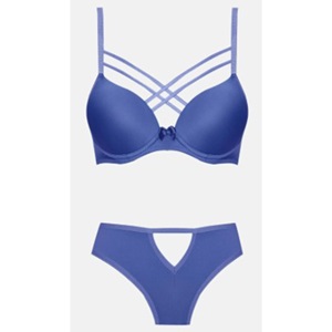 Koza Soft 80276 Bayan Balenli Çapraz Dekolteli İpli Micro Sütyen 75-90 - Taş - 75-80-85-90