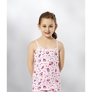 Kota 3405 Kız Çocuk Baskılı İp Askı Atlet(12 Li)