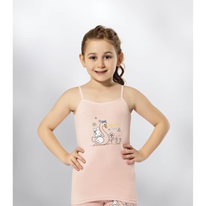 Kota 3408 Kız Çocuk Parça Baskı İp Askı Atlet (12 Li)- Karışık Renk - 11-12 YAŞ