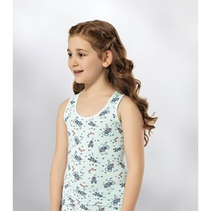 Kota 3412 Kız Çocuk Baskılı Geniş Askı Atlet (12 Li)- Karışık Renk - 11-12 YAŞ