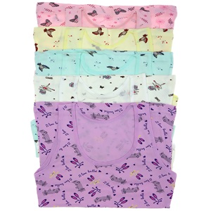 Kota 3412 Kız Çocuk Baskılı Geniş Askı Atlet (12 Li)- Karışık Renk - 11-12 YAŞ