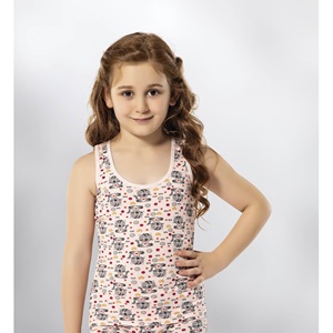 Kota 3412 Kız Çocuk Baskılı Geniş Askı Atlet (12 Li)- Karışık Renk - 5-6 YAŞ