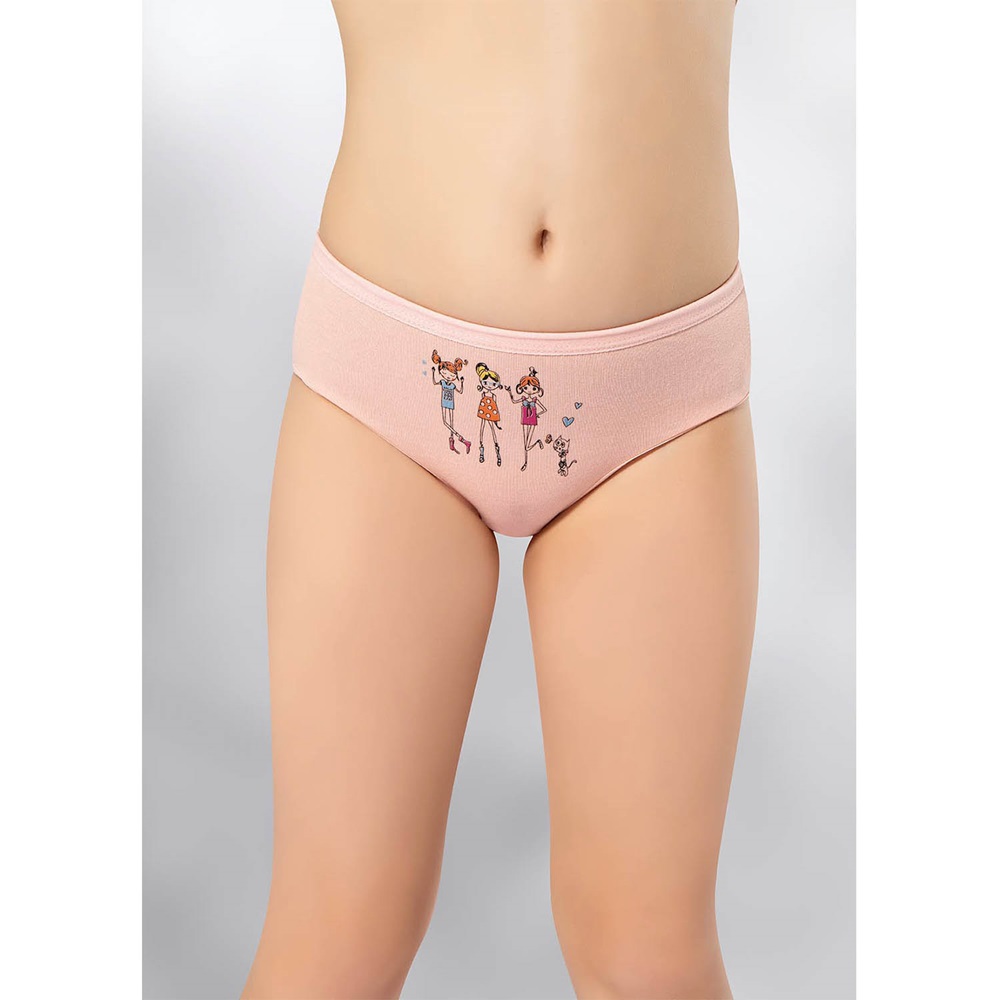 Kota 3410 Kız Çocuk Parça Baskılı Bikini Külot - Karışık Renk - 11-12 YAŞ