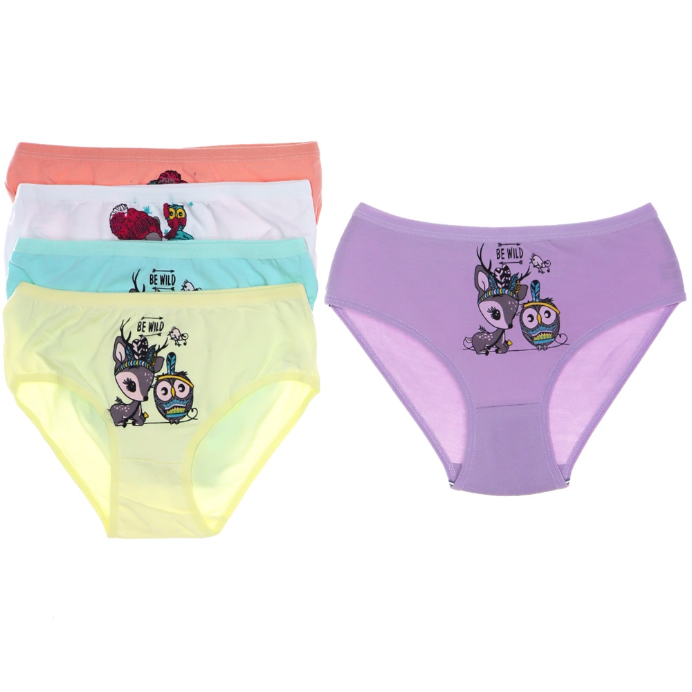 Kota 3410 Kız Çocuk Parça Baskılı Bikini Külot - Karışık Renk - 11-12 YAŞ