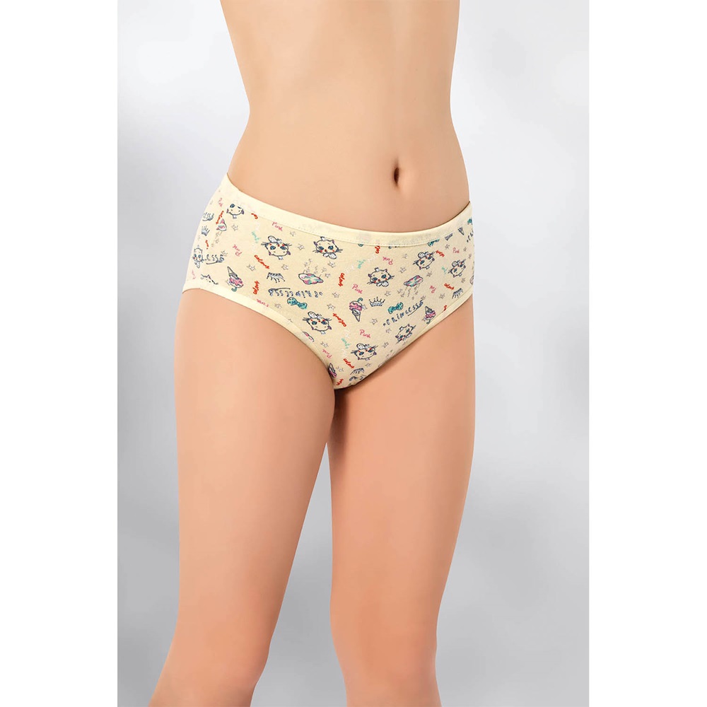 Kota 3402 Kız Çocuk Baskılı Bikini Külot - Karışık Renk - 3-4 YAŞ