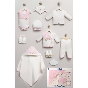 ConCon 590 Bebe Kuzulu 3 Parça Bornoz Seti 0-1 Yaş - Lacivert - 0-1 YAŞ