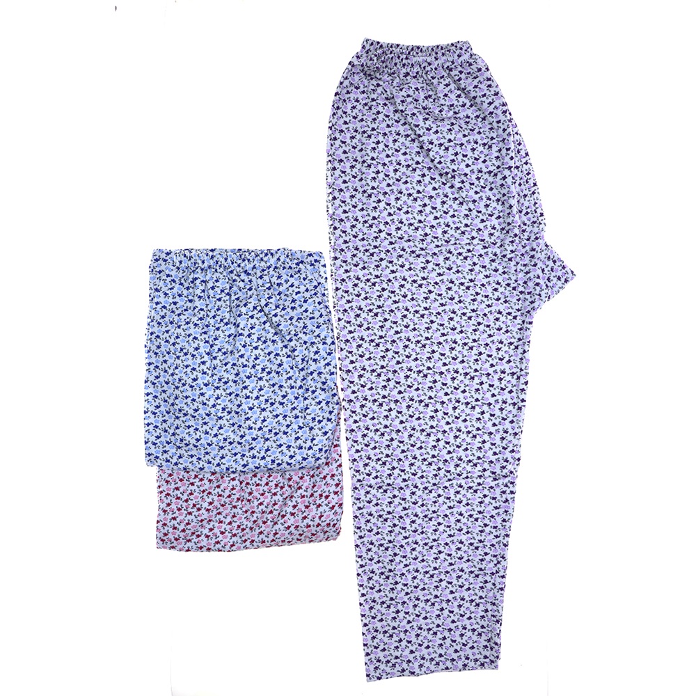 Buhara 2052,01 Bayan Kışlık Uzun Altı Lastiksiz Düz Pijama Tek Alt