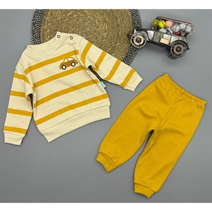 Ceylan Bebe 0009 Çocuk Süzüne Araba Nakışlı Penye Takım Yaş 9-18 Ay - İndigo