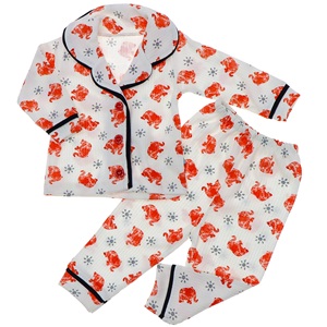 Ceylan Bebe 0003 Bebe Baskılı İnterlok Biyeli Pijama Takımı 6-18 Ay - Kahverengi