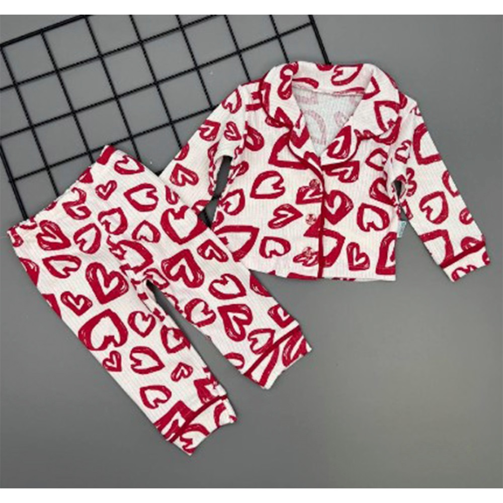 Ceylan Bebe 0003 Bebe Baskılı İnterlok Biyeli Pijama Takımı 6-18 Ay - Kahverengi