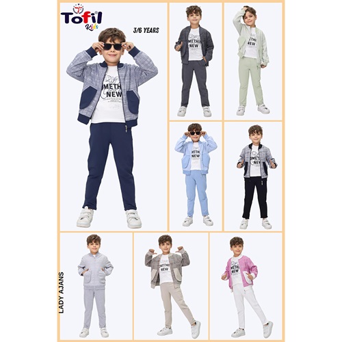 Tofil 2006 Erkek Çocuk Jakarlı Körüklü Cepli Lü Takım 3-6 Yaş - Lacivert