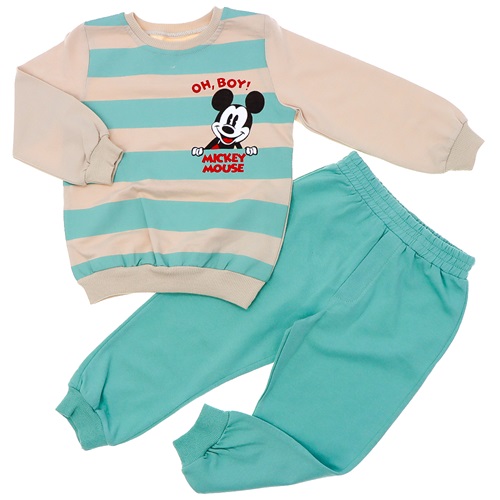 Lupita 5671 Erkek Çocuk Çizgili Mıcky Baskılı 2 Li Takım 3-6 Yaş - P.Mavisi - 3-6 YAŞ
