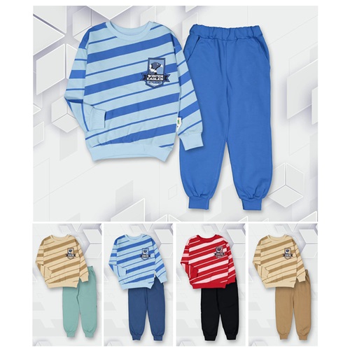 One Boys 616 Erkek Çocuk 2 İp Sıfır Yaka Wınter Eagles Baskılı Takım 1-4 Yaş - Karışık Renk - 1-4 YAŞ