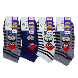 Özsa 3544 Erkek Çocuk Desenli Likralı Kuşaklı Patik Çorap