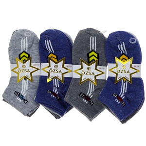 Özsa 3544 Erkek Çocuk 3 Lü Kuşaklı Desenli Patik Çorap