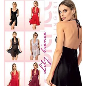 Lily Bicnca 774 Bayan Dantelli Jartiyerli Fantazi Kısa Gecelik