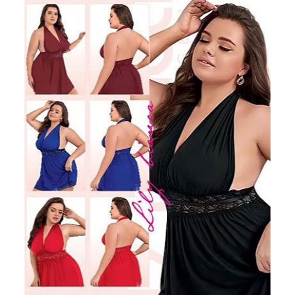 Lily Bicnca 5044 Bayan Dantelli Jartiyerli Fantazi Kısa Gecelik