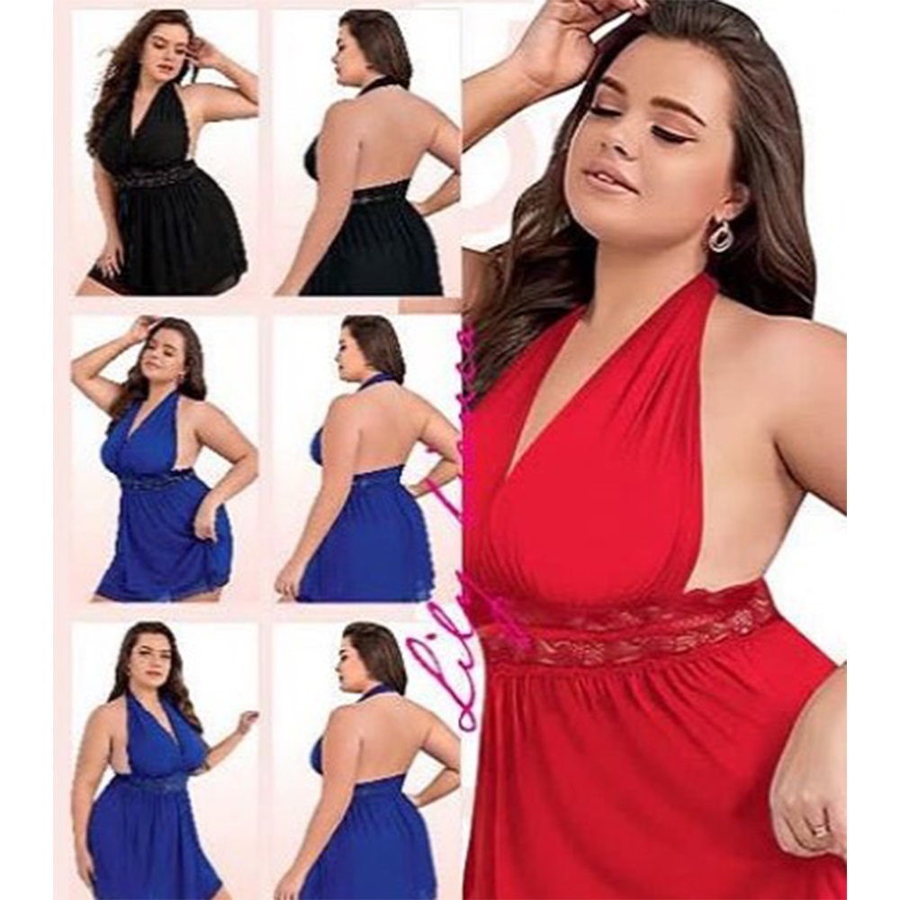 Lily Bicnca 5046 Bayan Dantelli Jartiyerli Fantazi Kısa Gecelik