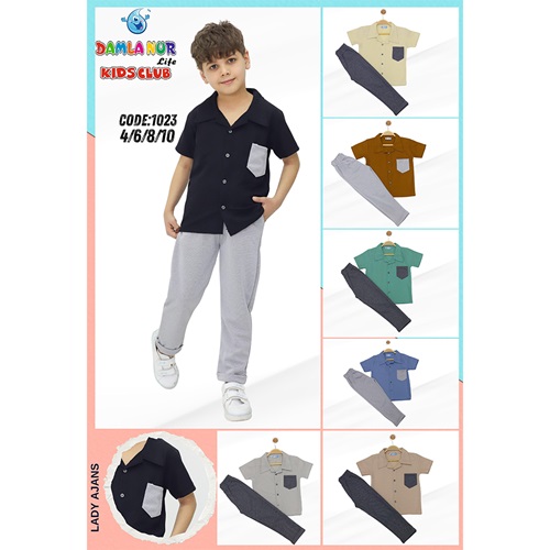 Damlanur Erkek Çocuk Gömlek Pantolon Takım 4-10 Yaş - Karışık Renk - 4-10 YAŞ