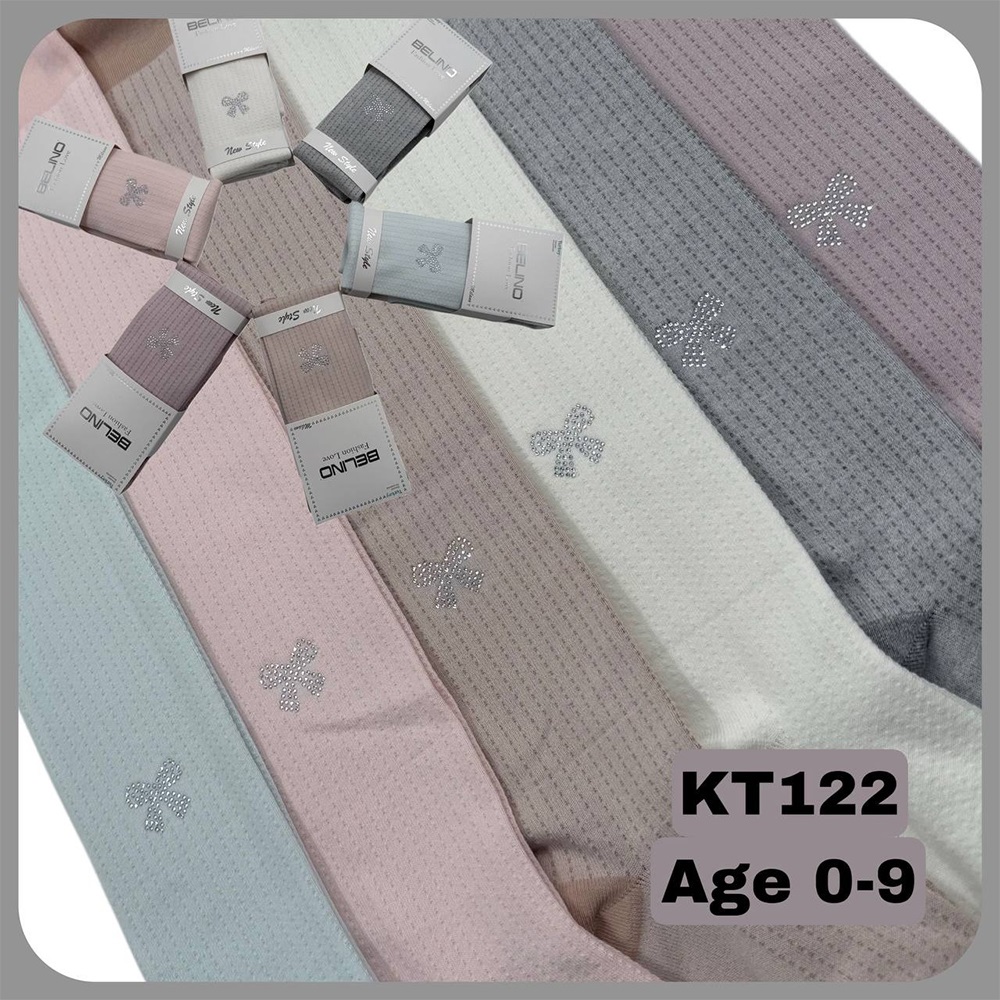 Belino Kız Çocuk Taş Baskılı Likralı Külotlu Çorap (6Lı) - Karışık Renk - 3-4 YAŞ