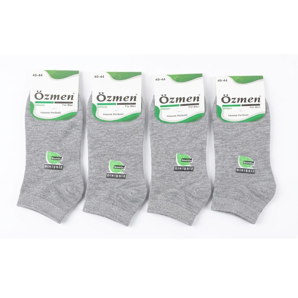 Özmen 1719 Erkek Bambu Dikişsiz Patik Çorap