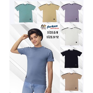 Furkan Erkek Çocuk Penye Baskılı Tişört 9-12 Yaş - Karışık Renk - 9-12 YAŞ