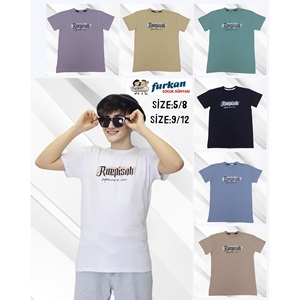 Furkan Erkek Çocuk Penye Baskılı Tişört 9-12 Yaş - Karışık Renk - 9-12 YAŞ