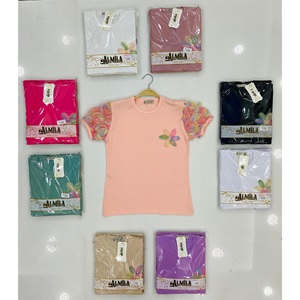 Almila Kız Çocuk Penye Baskılı Tişört 5-8 Yaş - Karışık Renk - 5-8 YAŞ