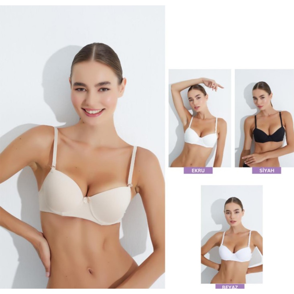 DP De Pier 4011 Bayan Klasik Micro Dolgulu Sütyen 75-90 - Ten - 75-80-85-90