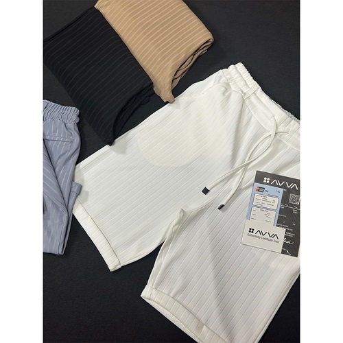 Blr Avva 3041 Erkek Anka Yan Cepli Yarım Lastikli Kemer Double Paça Kapri S-2XL - Karışık Renk - S-M-L-XL-2XL