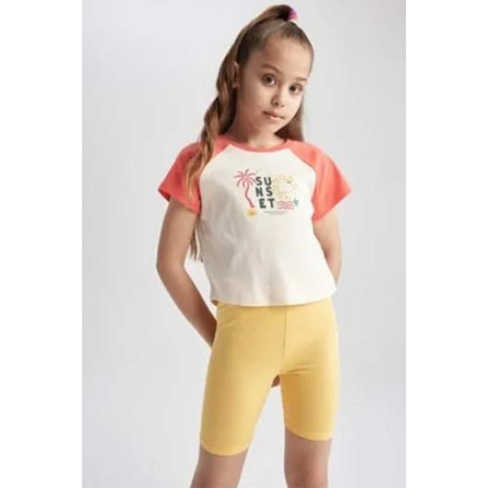 Dondeza 444 Kız Çocuk Penye Kısa Tayt (12 Li) - Siyah - 3-4 YAŞ