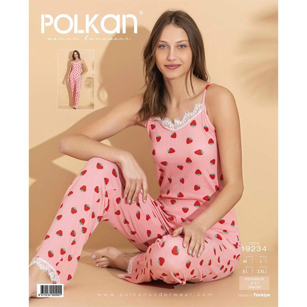 Polkan 19234 Pegasus İp Askılı 2 li PijamaTakım M-2XL