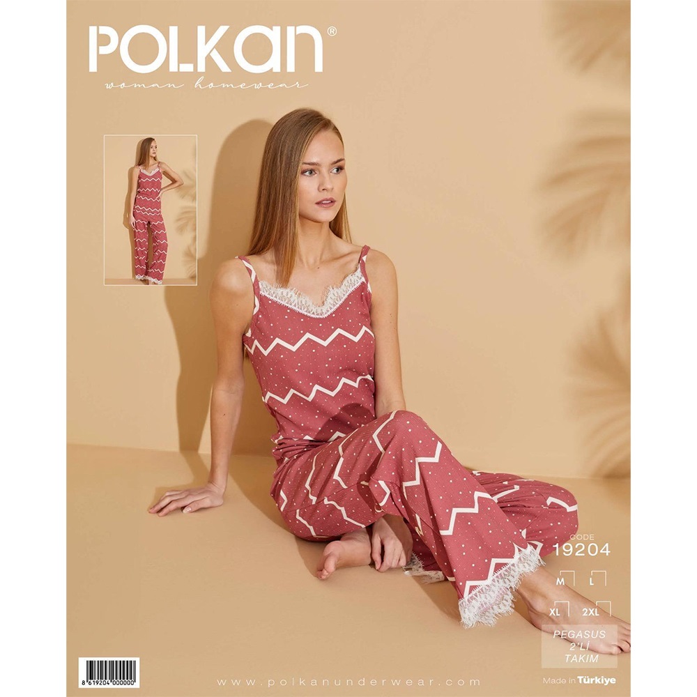 Polkan 19204 Pegasus İp Askılı 2 li PijamaTakım M-2XL