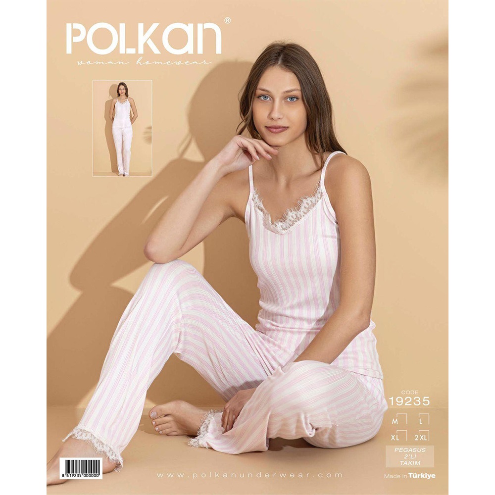 Polkan 19235 Pegasus İp Askılı 2 li PijamaTakım M-2XL
