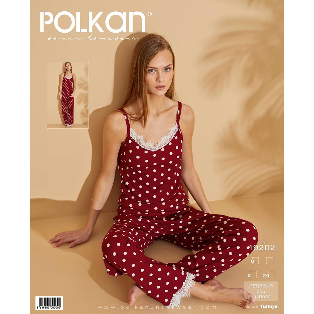 Polkan 19202 Pegasus İp Askılı 2 li PijamaTakım M-2XL