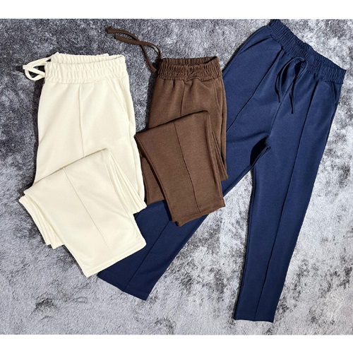 Çiçekli Bayan Zara Krep Cepli Eşofman Alt S-2XL (5 Li) - Karışık Renk - S-M-L-XL-2XL