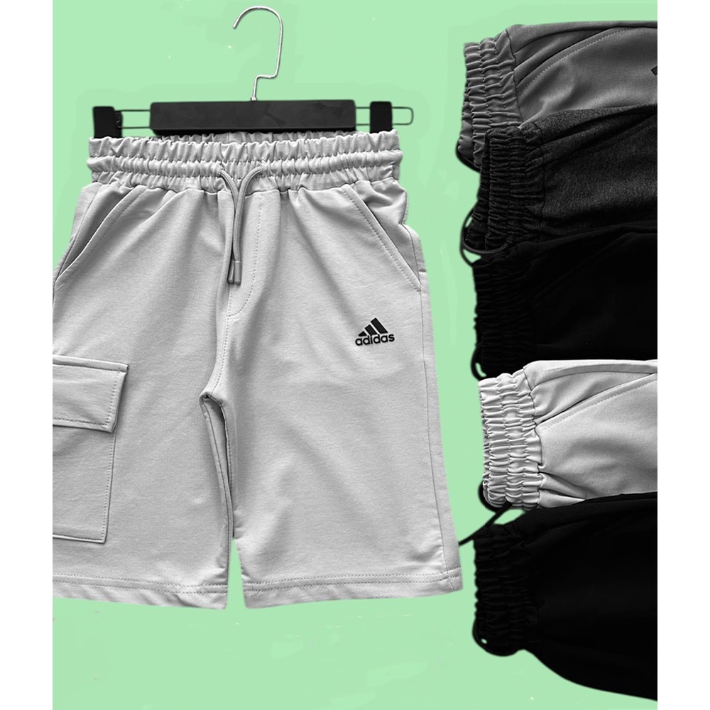 Paris Kids 8029-35 Erkek Çocuk Kompak Adidas Baskılı Kargo Cepli Kapri 5-8 Yaş