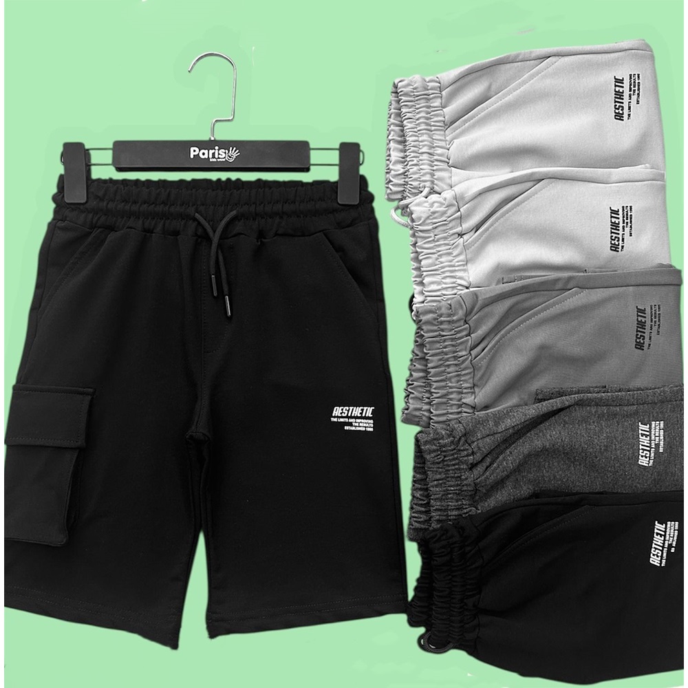 Paris Kids 8010-31 Erkek Çocuk Kompak Aesthetıc Baskılı Tek Parasüt Kapri 5-8 Yaş