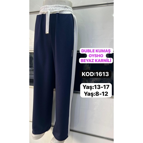 Oysho 1613/1 Kız Çocuk Oysho Baskılı Bel Lastik Garnili Palazo Eşofman Alt 8-12 Yaş - Karışık Renk - 8-12 YAŞ